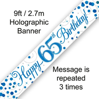 Oaktree Banner Sparkling Fizz Age 65 Blue 9ft