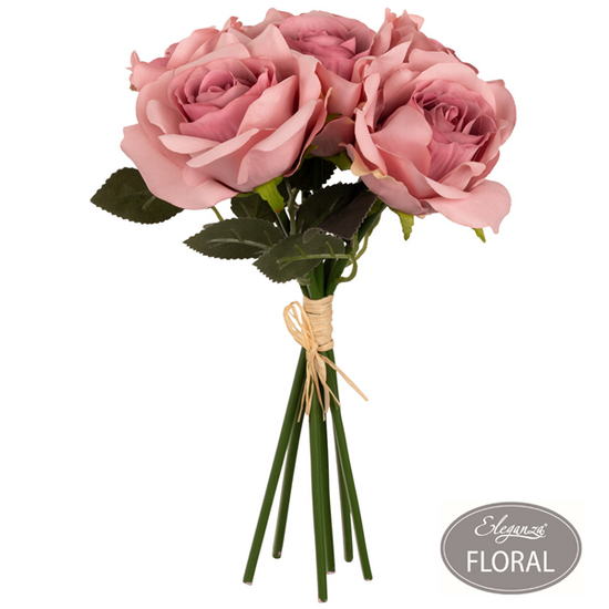 Eleganza Eugenie Dusky Pink Rose Bunch
