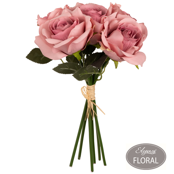 Eleganza Eugenie Dusky Pink Rose Bunch