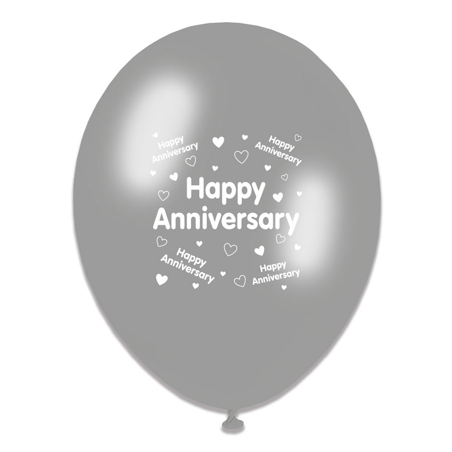 6 x 8pk Latex Balloons Your Anniversary