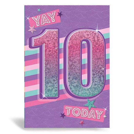 Prelude Cards C50 Female Birthday Age 10 6pk