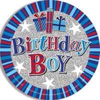 Big Badges Birthday Boy Presents 6pk