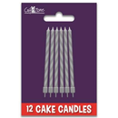 Giftzone Party Candle Metallic Silver