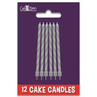 Giftzone Party Candle Metallic Silver