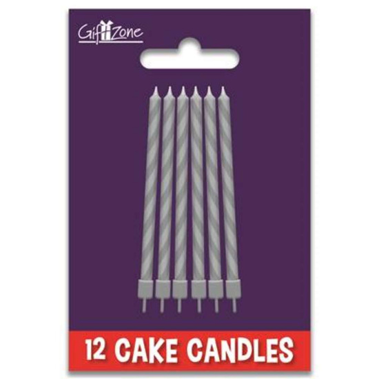 Giftzone Party Candle Metallic Silver