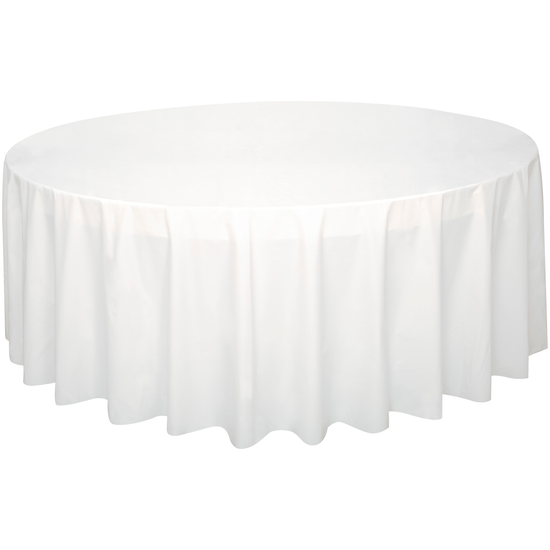 Unique Tablecover Bright White Round 84