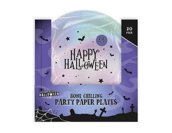 Gem Imports 20 Pack Plates Paper Holographic Bats