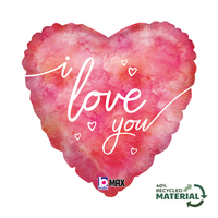 Grabo Foil Balloon Watercolour I Love You 18"