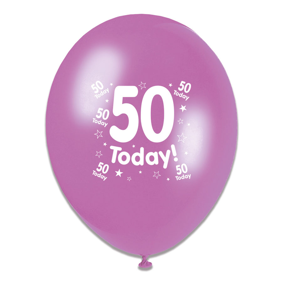 Tiger Feet Age 50 Birthday 10" Balloons 6x8pk