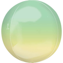 Anagram Ombre 15" Orbz Yellow & Green Foil Balloon