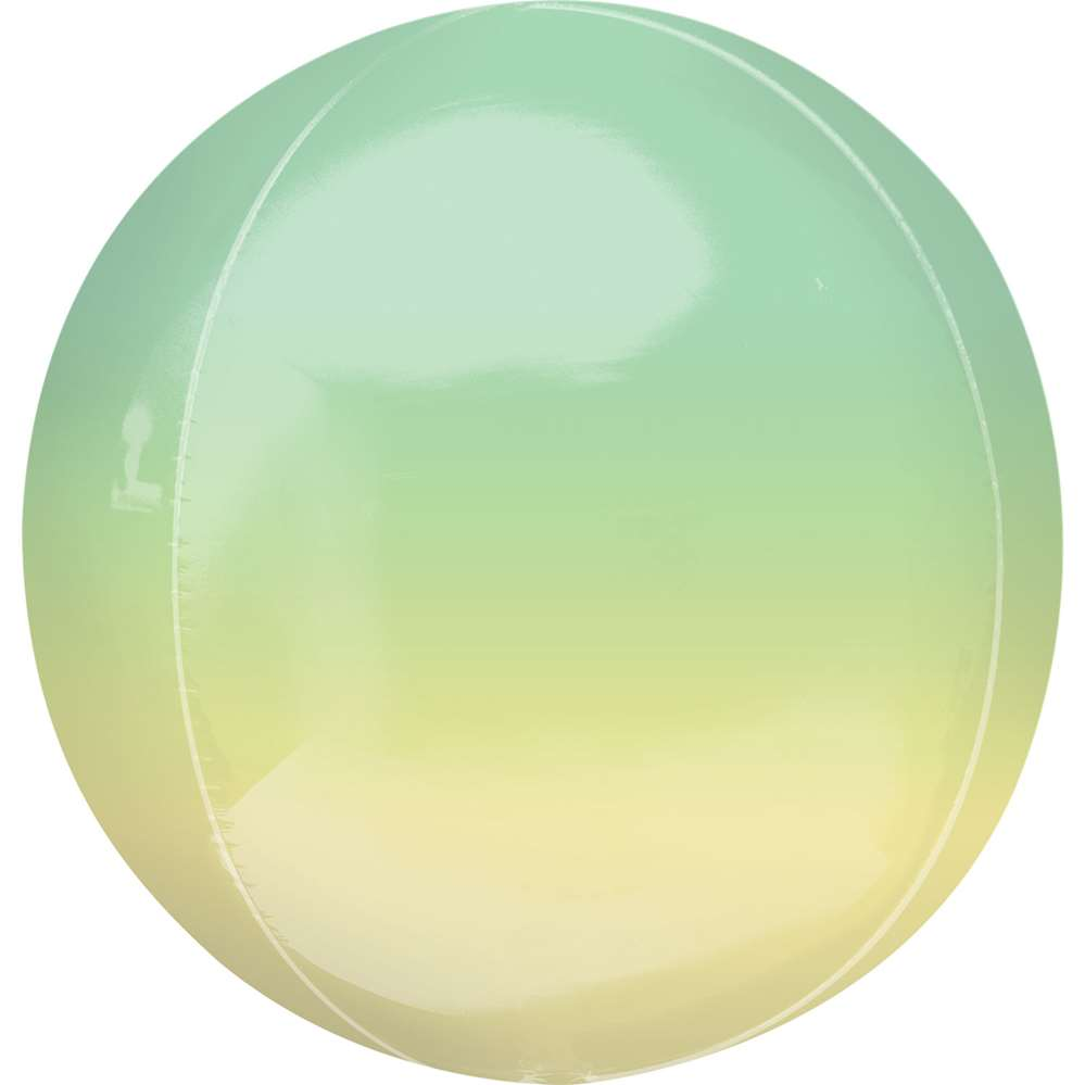 Anagram Ombre 15" Orbz Yellow & Green Foil Balloon