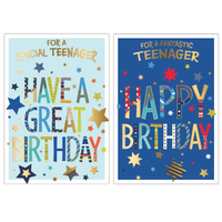 Poppyhill 12 Pack Cards C50 Birthday Teenager
