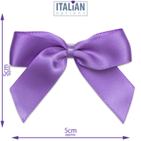 Italian Options 12 Pack Ribbon Bows Lilac 5cm