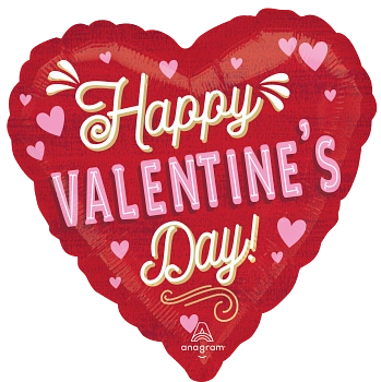 Anagram Retro Valentine 18" Foil Balloon