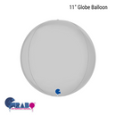 Grabo Foil Balloon Satin White Globe 11"