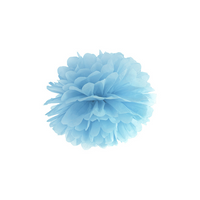 Light Misty Blue Tissue Paper Pom Pom 25cm