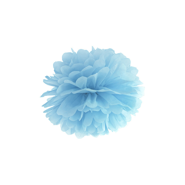 Light Misty Blue Tissue Paper Pom Pom 25cm