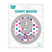 Big Badges Age 9 Female 6pk