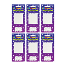 Simon Elvin 6 Pack Party Candle White Spiral