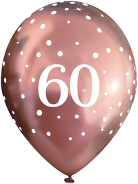 Oaktree Sparkling Fizz 60 Rose Gold 11" Latex 6pk