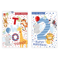 Poppyhill 12 Pack Cards C50 Kids Birthday Age 2