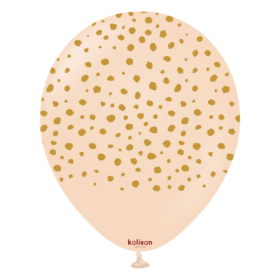 Kalisan Cheetah Blush/Gold 12" Latex Balloons 25pk