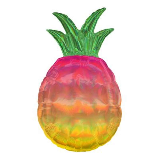 Anagram Foil Balloon Iridescent Pineapple 31"
