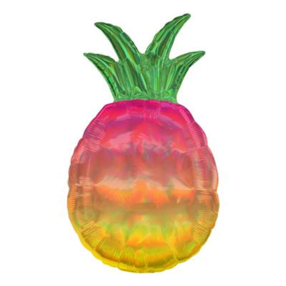 Anagram Foil Balloon Iridescent Pineapple 31"