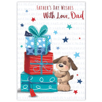 Set of six Kingsley C50 Father's Day Dad greeting cards with colorful designs and heartfelt messages.