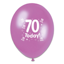 Tiger Feet Age 70 Birthday 10" Balloons 6x8pk