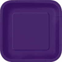 Unique 14 Pack Plates Deep Purple Square 9