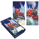 Luxury Slim Christmas Cards Santa Train 15pk