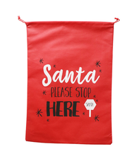 Uncle Bills Santa Sack Stop Here 70x48cm