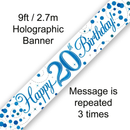 Oaktree Banner Sparkling Fizz Age 20 Blue 9ft