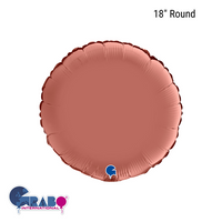 Grabo Foil Balloon Satin Rose Gold Round 18"