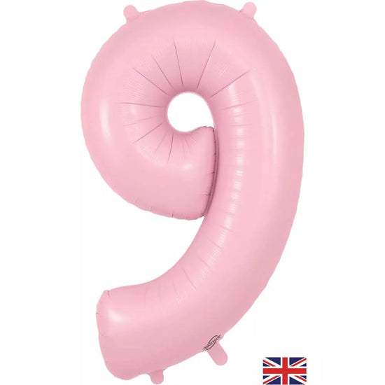 Oaktree Foil Balloon Matte Pink 34" Number 9