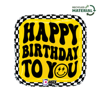 Grabo Smiley Checkerboard 18" Foil Balloon