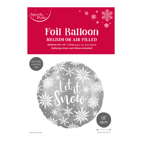 Eurowrap Foil Balloon Let it Snow 18