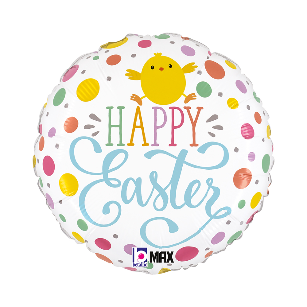 Grabo Foil Balloon Easter Dots Chick 18