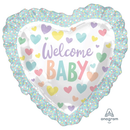 Anagram Baby Ruffle Heart 28" Foil Balloon