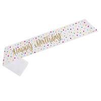 Unique Sash Happy Birthday Gold