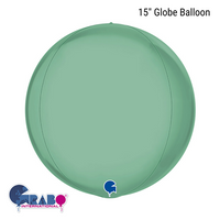 Grabo Foil Balloon Platinum Tiffany Globe 15"