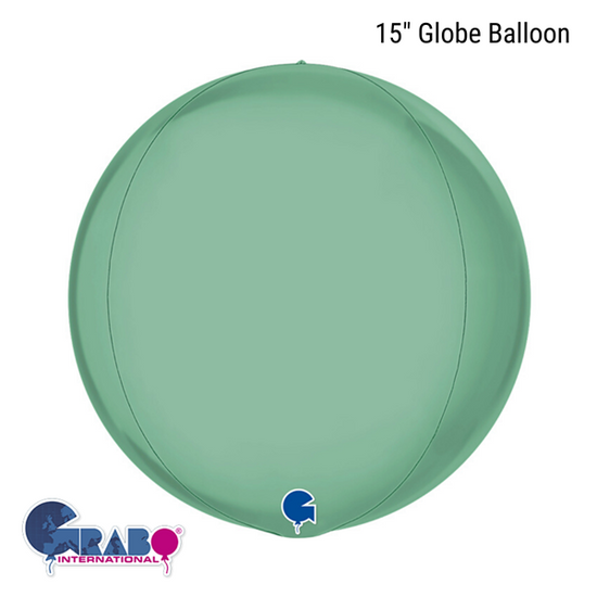 Grabo Foil Balloon Platinum Tiffany Globe 15"