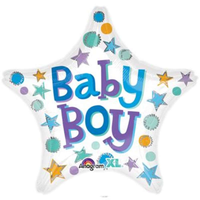 Anagram Baby Boy Star 18" Foil Balloon
