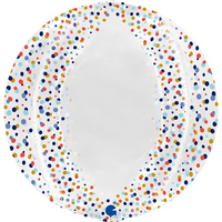 Grabo Clear Confetti 19" Globe Balloon (No Valve)