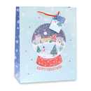 12pk Extra Large Portrait Gift Bags Snowglobe