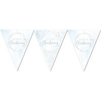 Blue On Your Christening Paper 12ft Flag Bunting