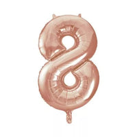 Unique Foil Balloon Rose Gold 34" Number 8