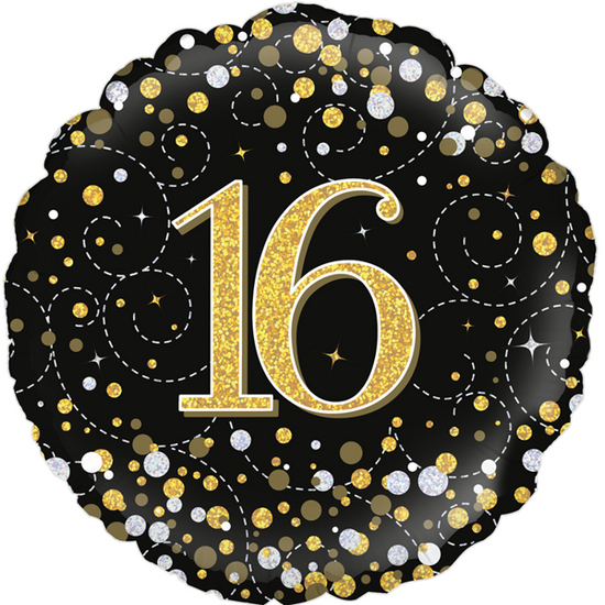 Oaktree Sparkling Fizz Age 16 Black 18" Foil