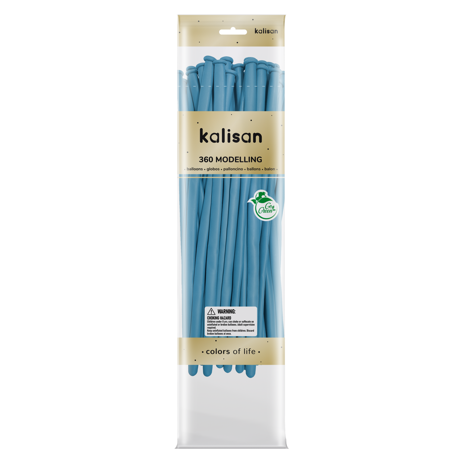 Kalisan 360 Nozzle Up Latex Fashion Baby Blue 50pk